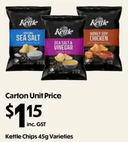 Campbells Wholesale Kettle Chips 45g Varieties offer