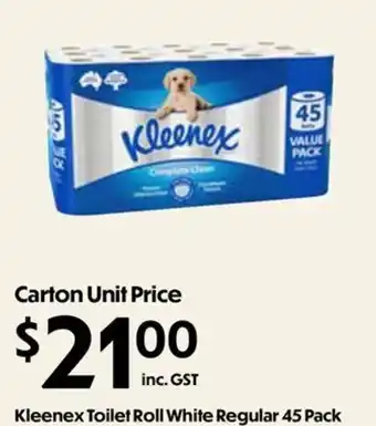 Kleenex Toilet Roll White Regular