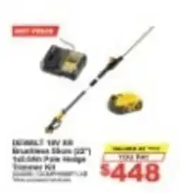 Total Tools DeWalt 18V XR Brushless 55cm (22") 14.5Ah Pole Hedge Trimmer Kit offer