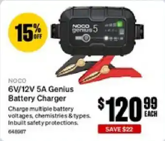 Noco 6V/12V 5A Genius Battery Charger