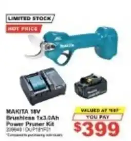 Total Tools Makita 18V Brushless 1x3.0Ah Power Pruner Kit offer