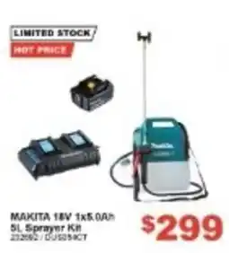 Total Tools Makita 18V 1x5.0Ah 5L Sprayer Kit offer