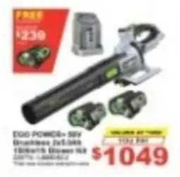 Total Tools Ego Power+ 56V Brushless 2x5Ah 180v/h Blower Kit offer