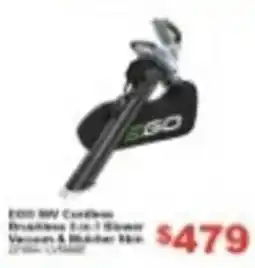 Total Tools Ego MV Cordless Brushless 2-in-1 Blower Vacuum & Bladder Skin offer