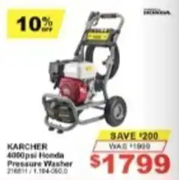 Total Tools Karcher 4000psi Honda Pressure Washer offer