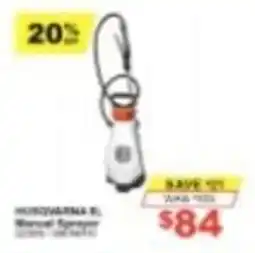 Total Tools Husqvarna EL Manual Sprayer offer
