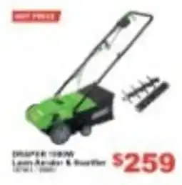 Total Tools Draper 1500W Lawn Aerator & Scarifier offer