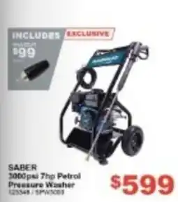 Total Tools Saber 3000psi 7hp Petrol Pressure Washer offer
