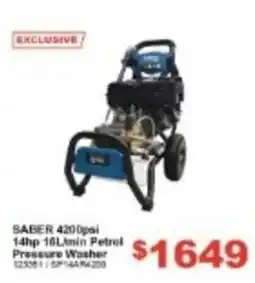 Total Tools Saber 4200psi 14hp 16Lmin Petrol Pressure Washer offer