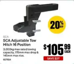 SuperCheap Auto SCA Adjustable Tow Hitch 16 Position offer