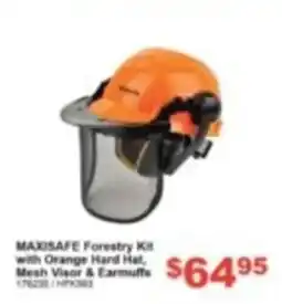 Total Tools MaxiSafe Forestry Kit with Orange Hard Hat, Mesh Visor & Earmuffs offer