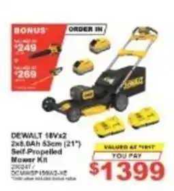 Total Tools DeWalt 18Vx2 2x5.0Ah 53cm (21") Self-Propelled Mower Kit offer