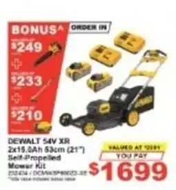 Total Tools DeWalt 54V XR Self-Propelled Mower Kit offer