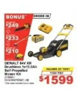 Total Tools DeWalt 64V XR Brushless 1x15.0Ah Self-Propelled Mower Kit offer