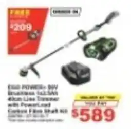 Total Tools Ego Power+ 56V Brushless 142Wh 40cm Line Trimmer with PowerLoad Carbon Fibre Shaft Kit offer