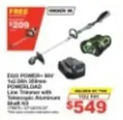 Total Tools Ego Power+ 54V 12.5Ah 36Vn Powerload Line Trimmer with Telescopic Aluminum Shaft Kit offer