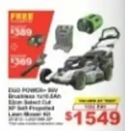 Total Tools Ego Power+ 56V Brushless 1210.6Ah 22cm Select Cut XP Soft Propelled Lawn Mower Kit offer