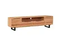 LivingStyles Olsson Tasmanian Oak Timber 4 Drawer TV Unit, 220cm offer