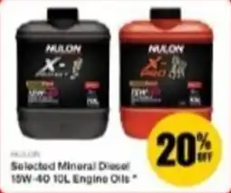SuperCheap Auto Nulon Selected Mineral Diesel 15W-40 10L Engine Oils offer