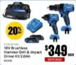 SuperCheap Auto KINERGUS 18V Brushless Hammer Drill & Impact Driver Kit 2.0Ah offer