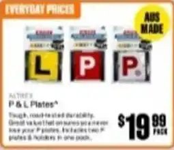 SuperCheap Auto Altrex P & L Plates offer