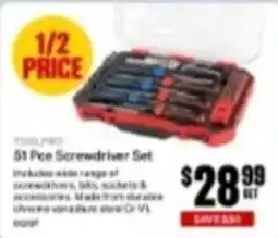 SuperCheap Auto Toolpro 51 Pce Screwdriver Set offer
