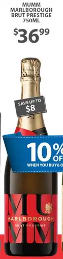 Star Liquor Mumm marlborough brut prestige offer