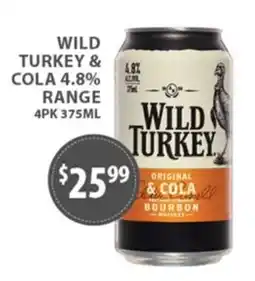 Star Liquor Wild Turkey Original & Cola Bourbon Whiskey offer