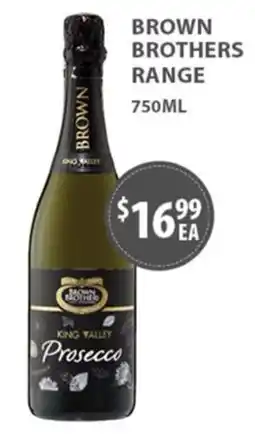Star Liquor Brown Brothers Prosecco offer