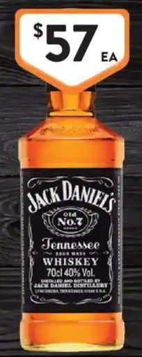 Foodworks Jack Daniel's Tennessee Sour Mash Whiskey offer