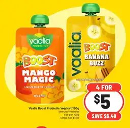Supa Valu Vaalia Boost Probiotic Yoghurt offer