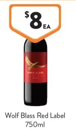 Foodworks Wolf Blass Red Label offer