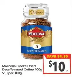Supa Valu Moccona Freeze Dried Decaffeinated Coffee offer