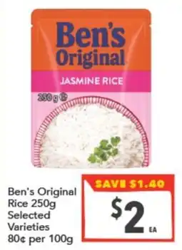 Supa Valu Ben's Original Jasmine Rice offer