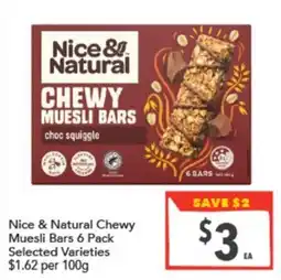 Supa Valu Nice & Natural Chewy Muesli Bars offer