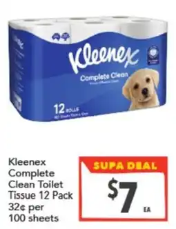 Supa Valu Kleenex Complete Clean Toilet Tissue offer