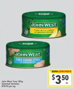 Supa Valu John West Tuna offer