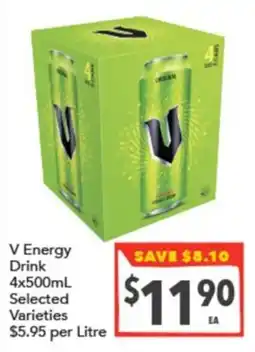 Supa Valu V Energy Drink Selected Varieties offer