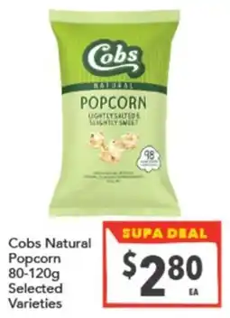 Supa Valu Cobs Natural Popcorn offer