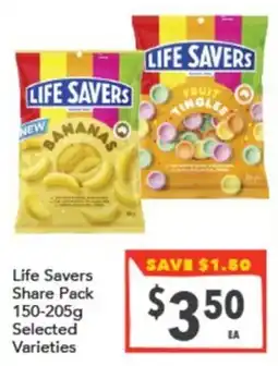 Supa Valu Life Savers Share Pack Selected Varieties offer