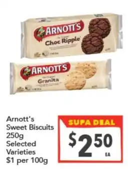 Supa Valu Arnott's Sweet Biscuits offer