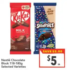 Supa Valu Nestlé Chocolate Block Selected Varieties offer