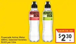 Supa Valu Powerade Active Water offer