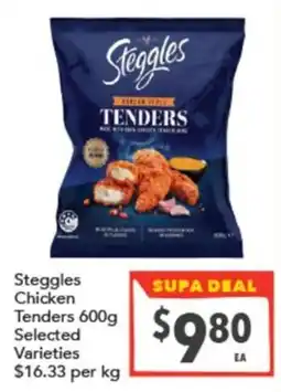 Supa Valu Steggles Chicken Tenders Selected Varieties offer
