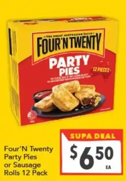 Supa Valu Four'n Twenty Party Pies offer
