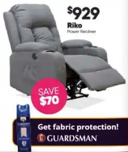 ComfortStyle Furniture & Bedding Riko Power Reciner offer