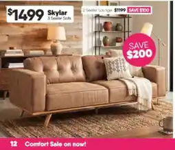 ComfortStyle Furniture & Bedding Skylar 3 Seater Sofa offer