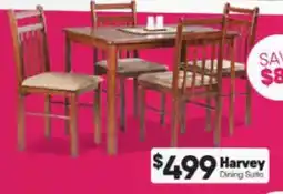 ComfortStyle Furniture & Bedding Harvey Dining Suite offer