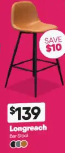 ComfortStyle Furniture & Bedding Longreach Bar Stool offer