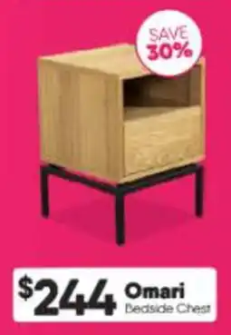 ComfortStyle Furniture & Bedding Omari Bedside Chest offer